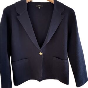 JCrew Shrunken Sweater Blazer Navy Blue - Size S